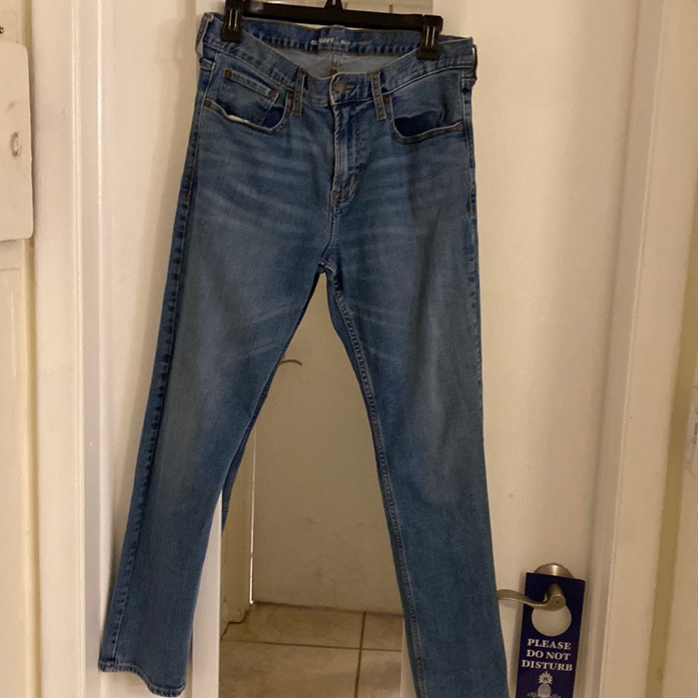 OLD NAVY LIGHT BLUE SLIM STRAIGHT DETROIT FIT DENIM JEANS